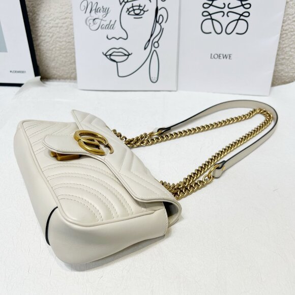 Gucci GG Marmont Double G white single-shoulder bag - Picture 5 of 8